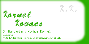 kornel kovacs business card