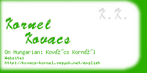 kornel kovacs business card